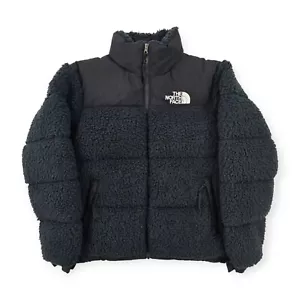The North Face Nuptse hochflorige Sherpa Daunen gefütterte Jacke schwarz Herren Small - Bild 1 von 9