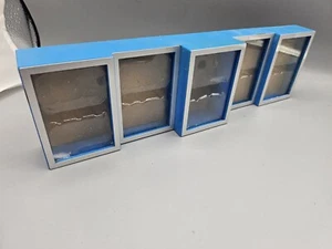 De colección 5 Aperturas Lineal Azul Plata Bloque 3D Collage 2"x3" Marco de Fotos Plástico - Imagen 1 de 7