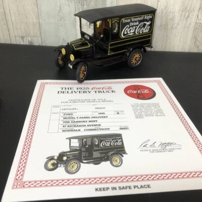 Rare Danbury Mint 1925 Ford Coca Cola Delivery Truck Danbury Mint Diecast Car - Image 1 of 4