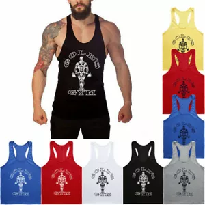 Golds Fitnessstudio Weste Herren Muskel Joe Tank Top Fitness Stringer Bodybuilding Muskel T-Shirt - Bild 1 von 18