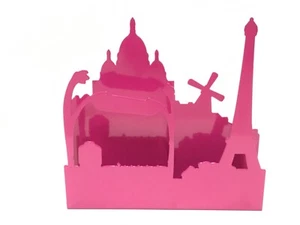 Pylones 26547-PK Pink Paper Napkin Letter Holder Bel Horizon Paris Servillette - Picture 1 of 5
