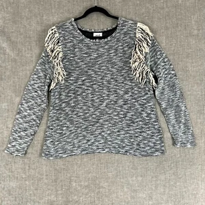 Seed Heritage Womens Size Small Sweater Jumper Wool Alpaca Chunky Knit Fringe - Picture 1 of 15