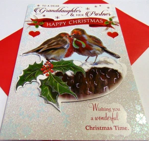 Tarjeta de felicitación de Navidad para nieta y pareja... nieta y su pareja - Imagen 1 de 3