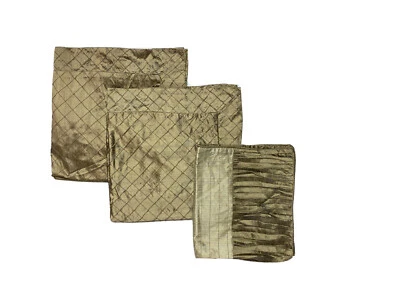 Juego de 3 fundas de almohada Robb & Stucky fundas de seda marrón gama alta cama king euro de lujo Foto 1 de 4