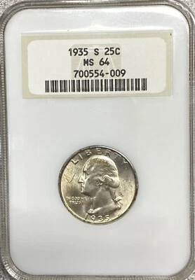1935-S Washington Quarter NGC MS64 - Image 1 of 4