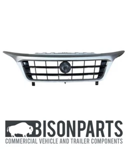 "FITS FIAT DUCATO (2014 - 2024) FRONT MAIN GRILLE PANEL - BLACK & SILVER - Picture 1 of 12