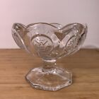 Vintage Fostoria Clear Glass Coin Footed Pedestal Compote Bowl Candy Dish ~ 4"