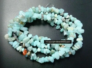 Amazonite chip beads 7x3mm semiprecious STONE beads 250pcs 32 in strand BS019 - Picture 1 of 4