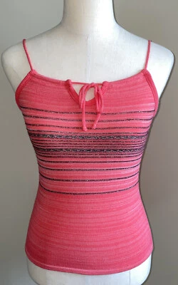 Camiseta sin mangas Mingle Juniors talla S rayas coralinas correas de espagueti Foto 1 de 4