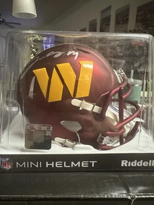 Jacory Croskey-Merritt Signed Washington Commanders Riddel Speed Mini Helmet JSA - Image 1 of 3
