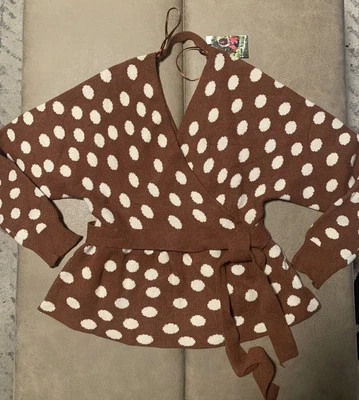 Suéter Molly Verde Suave Marrón Harley Dot Nuevo con Etiquetas Para Mujer’s M/L Foto 1 de 4