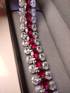 Pink Ruby Gemstones Bracelet - Picture 1 of 5