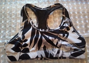 Old Navy Activewear Girls Medium (8) Go-Dry Black Floral Short Top 8 1/2" L hang - Picture 1 of 7