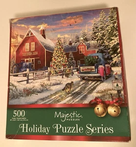 Majestic Puzzles - Red Barn Tree Farm - 500 Stück Puzzle - Bild 1 von 6