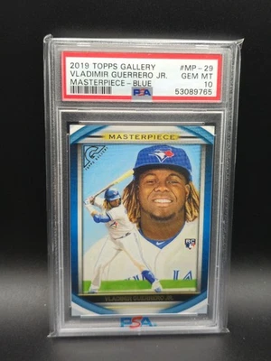 2019 Topps Gallery Masterpiece Blue #MP29 Vladimir Guerrero Jr. RC/99 PSA 10 - Image 1 of 2