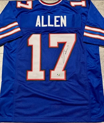 Camiseta de fútbol americano firmada por Josh Allen de los Buffalo Bills XL autografiada azul con certificado de autenticidad Foto 1 de 3