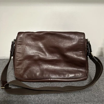 VTG COACH Bleecker Brown Port Cowhide Leather Courier Laptop Messenger Bag 70486 - Image 1 of 4