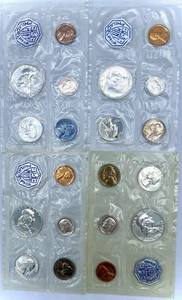 1961, 1962, 1963, 1964 EE. UU. Juegos de prueba de plata tonificada de 4 Philadelphia Mint - Imagen 1 de 3