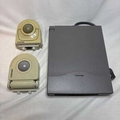 Toshiba FDD Attachment Case External 3.5 Floppy Drive and 2 ball pointer VTG lot - Image 1 of 4