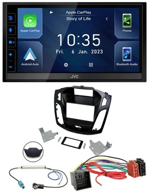 JVC DAB Bluetooth MP3 USB 2DIN Autoradio für Ford Focus ab 2018 schwarz - Bild 1 von 4