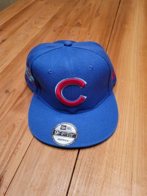 Chicago Cubs New Era Snapback 9fifty Flat Bill Hat Azul Foto 1 de 4
