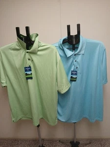 Cross Windsor Men's Polo Golf Shirt Green& Black Short Sleeve Size 2XL NEW - Picture 1 of 5