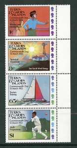 Turks & Caicos Islands 1983 Scott # 558a Mint Never Hinged Strip - Picture 1 of 1