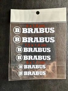 6 x Brabus Bremssattel Sticker Aufkleber hitzebeständig - weiss - Bild 1 von 2