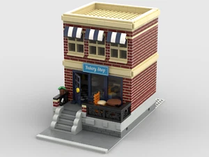 LEGO MOC Custom Modular City BAKERY PDF Building Instructions! - Picture 1 of 7