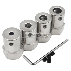 2mm~8mm Iron Plating Shaft Hex Coupling Coupler For Robot Smart Car Gear Motor - Picture 1 of 7