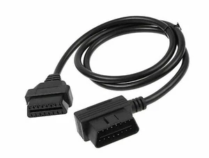 3ft 100cm OBD-II Right Angle 16 Pin Auto Car Male to Female Extension Cable - Foto 1 di 8