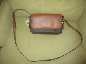 Michael Kors Bedford Legacy Large Flap Xbody Bag MK Signature Monogram NWT - Picture 1 of 22