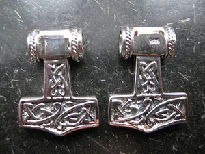 Thors Hammer 925 er Silber Ketten Anhänger massiv beidseitig Mjölnir / KA 172.1 - Bild 1 von 7
