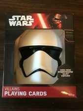 New! Star Wars TFA Villains Playing Cards in Storm Trooper Helmet Case