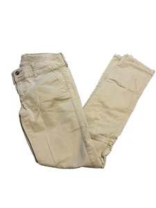 American Eagle Womens Stretch Mid Rise Pant Slash Pocket Skinny Leg Size 2 Khaki - Picture 1 of 3