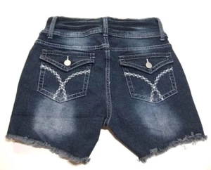 Women's Embellished Blue Denim Shorts Size 6 - Picture 1 of 5