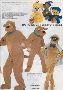 Scooby-Doo 1999 Kids Large costume fleece zip Warner Bros Studio Bag93 - Picture 1 of 4