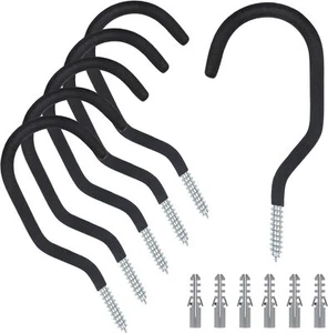 6 Pack Bike Hooks for Garage Wall Heavy Bicycle Hangers for Hanging Wall Mount - Picture 1 of 7