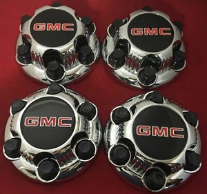 4pcs Chrome GMC SIERRA SAVANA YUKON 6 Lug Center Caps for 16" 17" Steel rims. - Picture 1 of 1