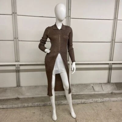 ANTHROPOLOGIE Cárdigan Plumero Cremallera Frontal Suéter Para Mujer Talla XL Plateado Foto 1 de 4