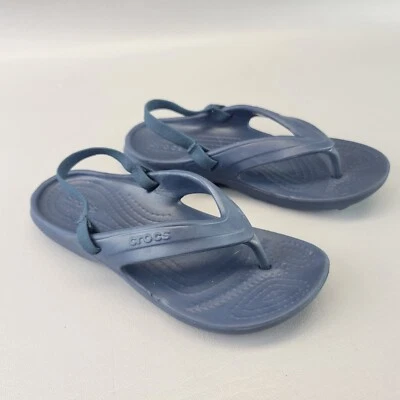Crocs Classic Kids Size C13 Navy Blue Slip On Flip-Flops Sandal Shoes 202871 - Image 1 of 4