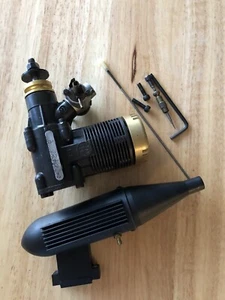 HP .61 Gold Cup RC Airplane ENGINE WITH MUFFLER - Picture 1 of 4