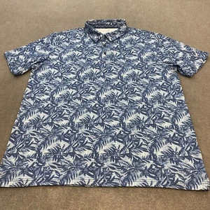 Maelreg Polo Shirt Mens XL Performance Geometric Floral Wicking Stretch Golf - Picture 1 of 13