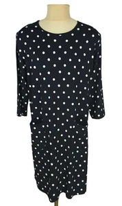 Gudrun Sjoden Damen Langarmkleid Bio-Baumwollmischung gepunktet Größe XL - Bild 1 von 11
