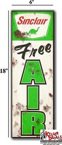 (SINC-STA-1R) 6"X18" ASPECTO OXIDADO SINCLAIR AIRE LIBRE calcomanía bomba de gas aceite hombre cueva - Imagen 1 de 1