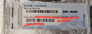 Windows 7 Home Prem OA Samsung Electronics Produktkey Lizenz Key - Bild 1 von 1