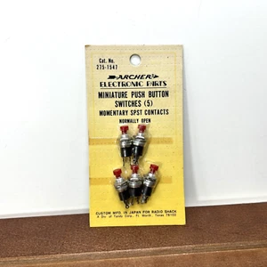 Archer Electronic Parts, Miniature Push Button Switches (5) 275-1547 - Picture 1 of 2