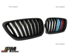 Matte Black M Tri Three Color Front Grill for 14-17 BMW F22 228i 235i Coupe Only - Picture 1 of 3