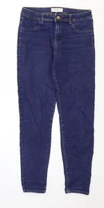 Pantalones de mezclilla cónicos de algodón azul, talla 26, con cremallera regular - Imagen 1 de 12