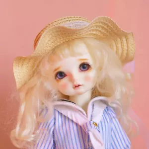 New BJD Doll Woven Straw Hat 1/3 1/4 1/6 Ribbon Sun Hat SD MDD YOSD Accessories - Picture 1 of 12